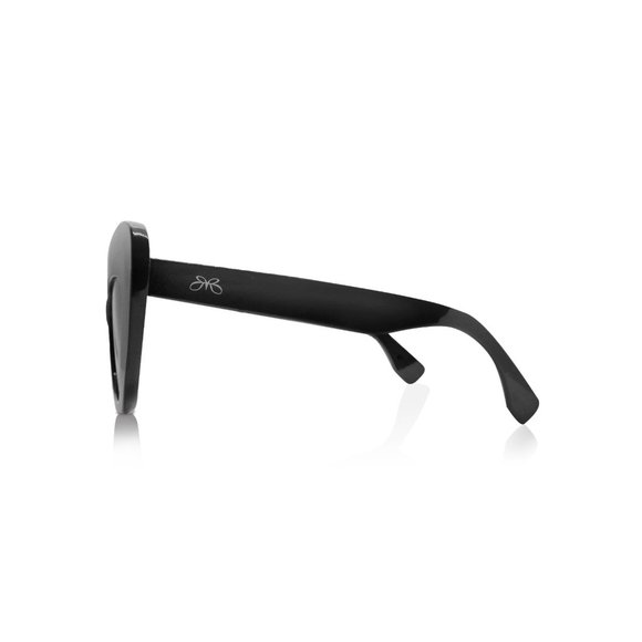 Black Butterfly/Cateye Fashion Sunglasses - Picture 2 of 4